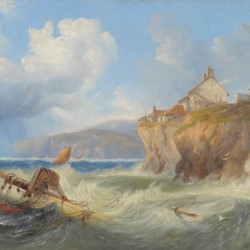Landscape with a house by the sea